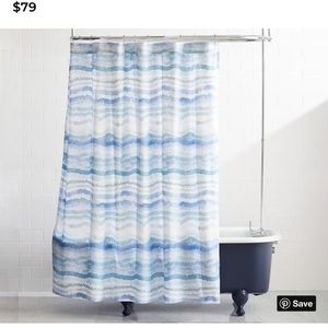NWT Rebecca Atwood Organic Surf Shower Curtain